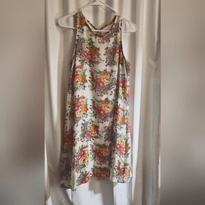 R&K Short Floral Tank Dress sz 8 made in USA